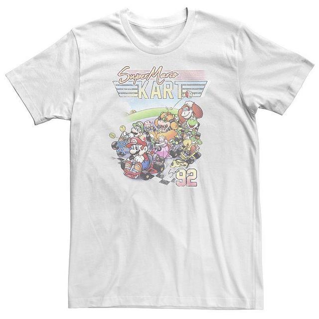 Big & Tall Mario Kart 92 Group Shot Distressed Tee, Mens Product Image