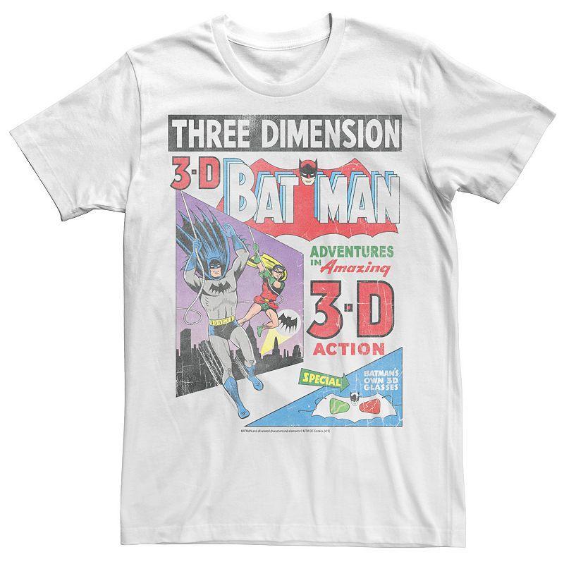 Mens Batman 3D Distressed Comic Book Cover Tee Product Image