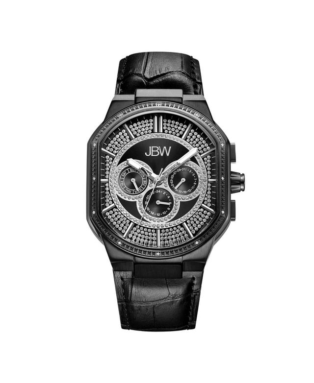 Jbw Mens Orion Diamond (1/8 ct.t.w.) Black Ion-Plated Stainless Steel Watch Product Image