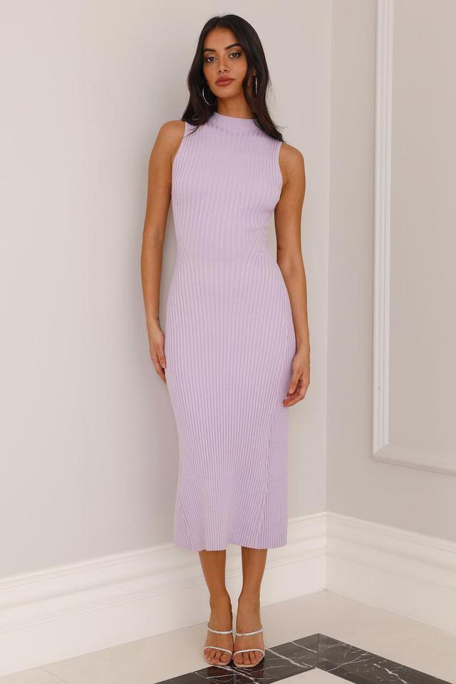 Fresh Days Ribbed Midi Dress Lilac Product Image