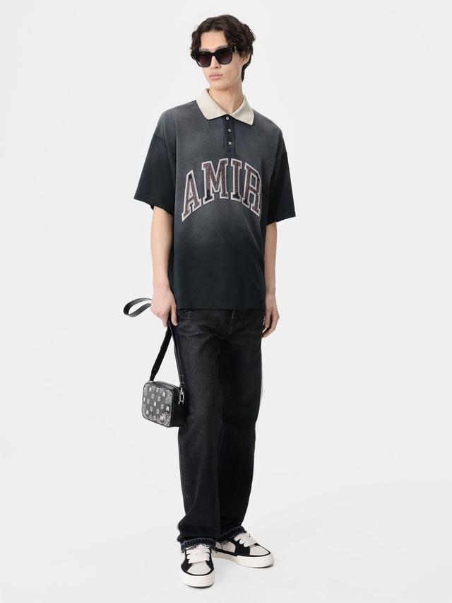 AMIRI VINTAGE OVERSIZED POLO - Black Male Product Image