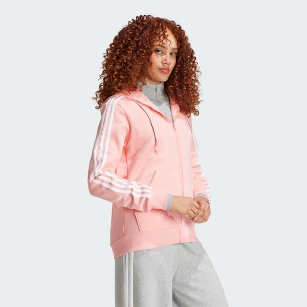 Essentials 3-Stripes Full-Zip Fleece Hoodie Product Image