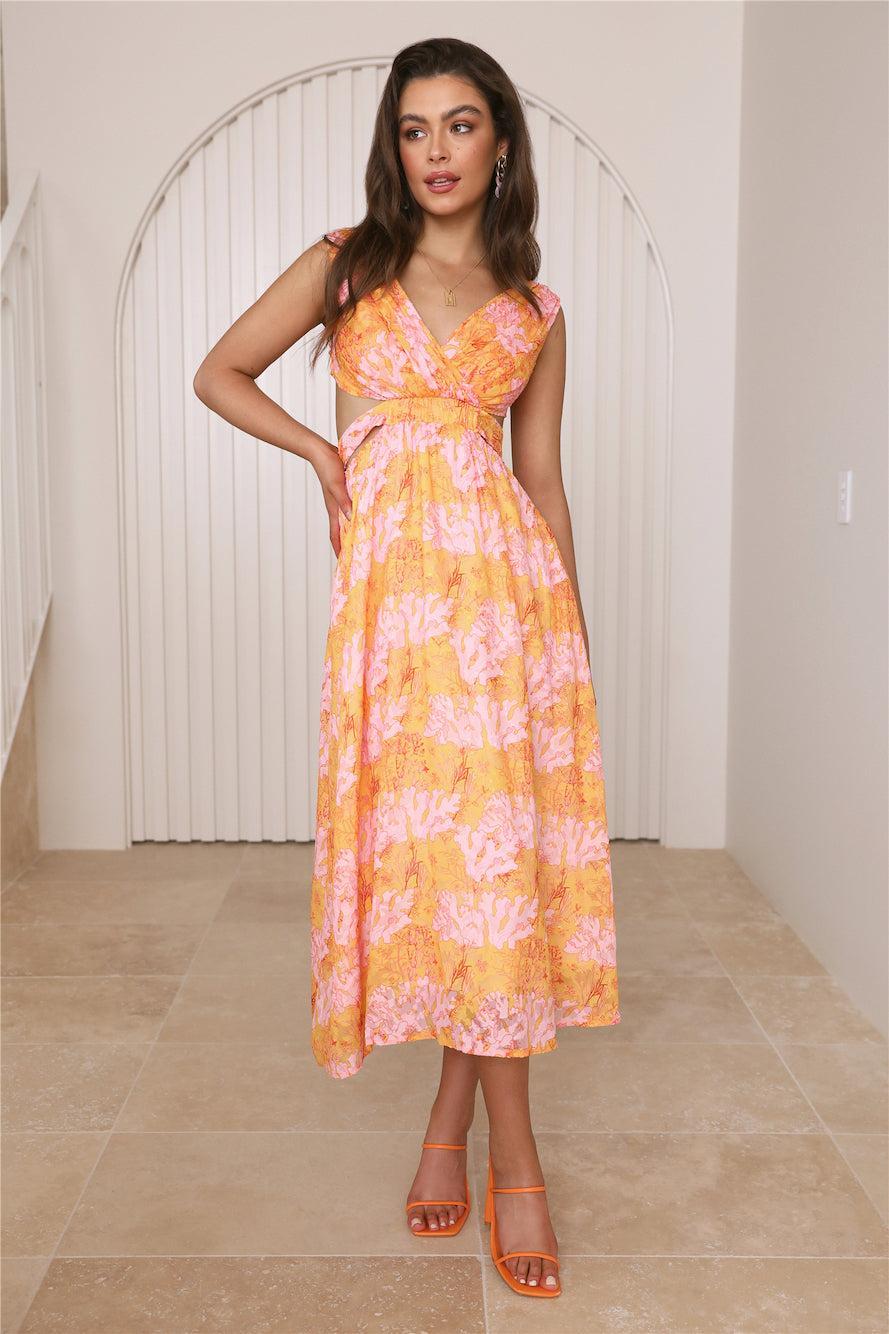 Speaking Truth Maxi Dress Orange Product Image