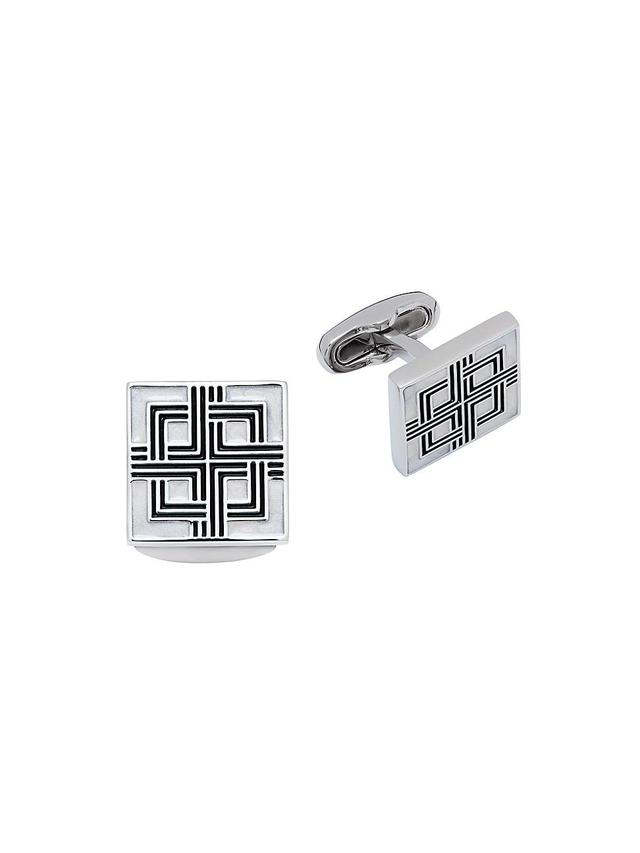 Mens Enamel Square Cufflinks Product Image