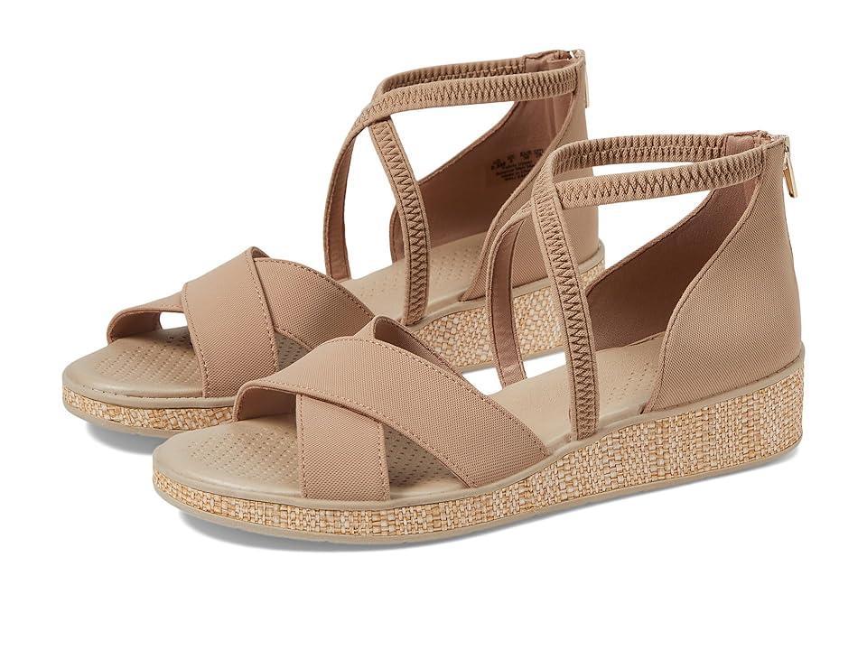 Bzees Bali Sand Strappy Wedge Sandals (Walnut ) Women's Sandals Product Image