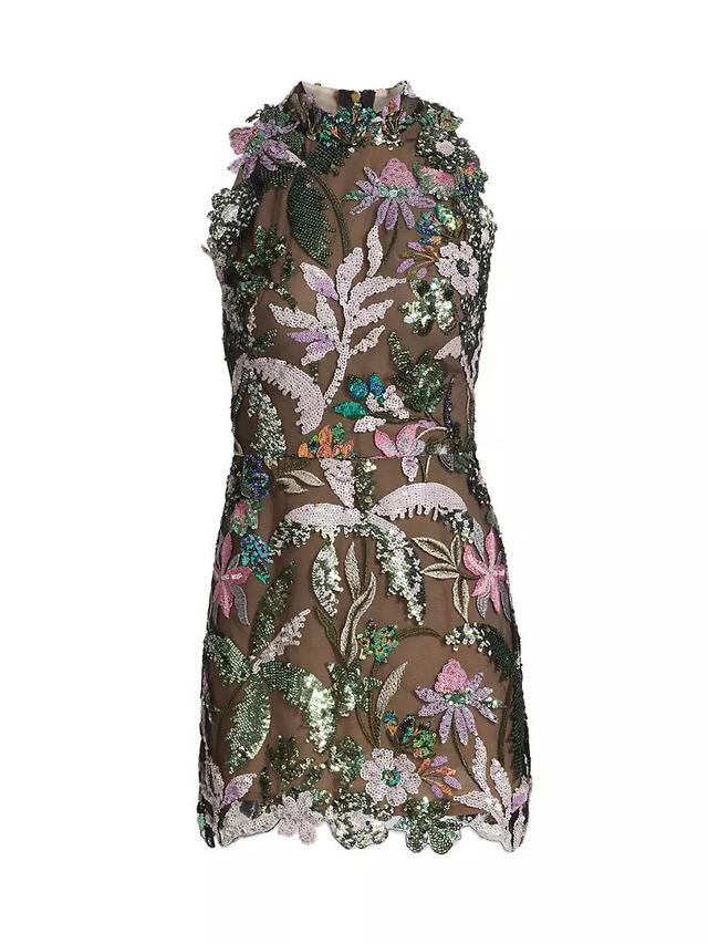 Leona Floral Embroidered Minidress Product Image