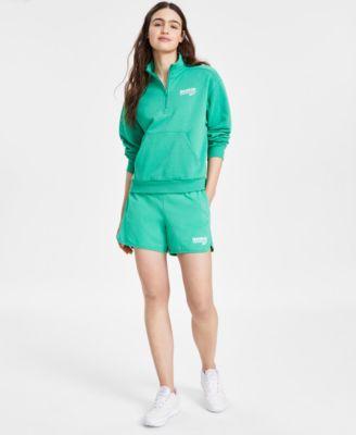 Reebok Womens Identity Sweatshirt French Terry Shorts Casual Sneakers Product Image