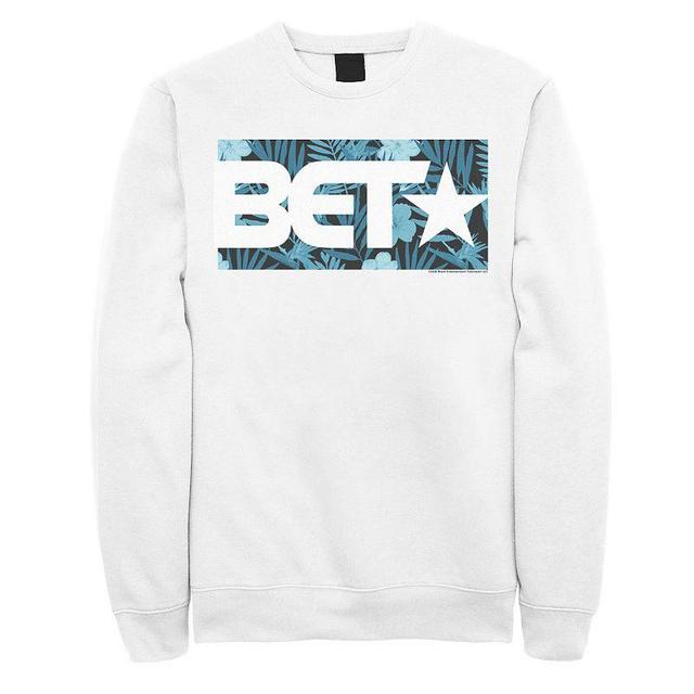 Mens BET Blue Floral Logo Square Sweatshirt Product Image