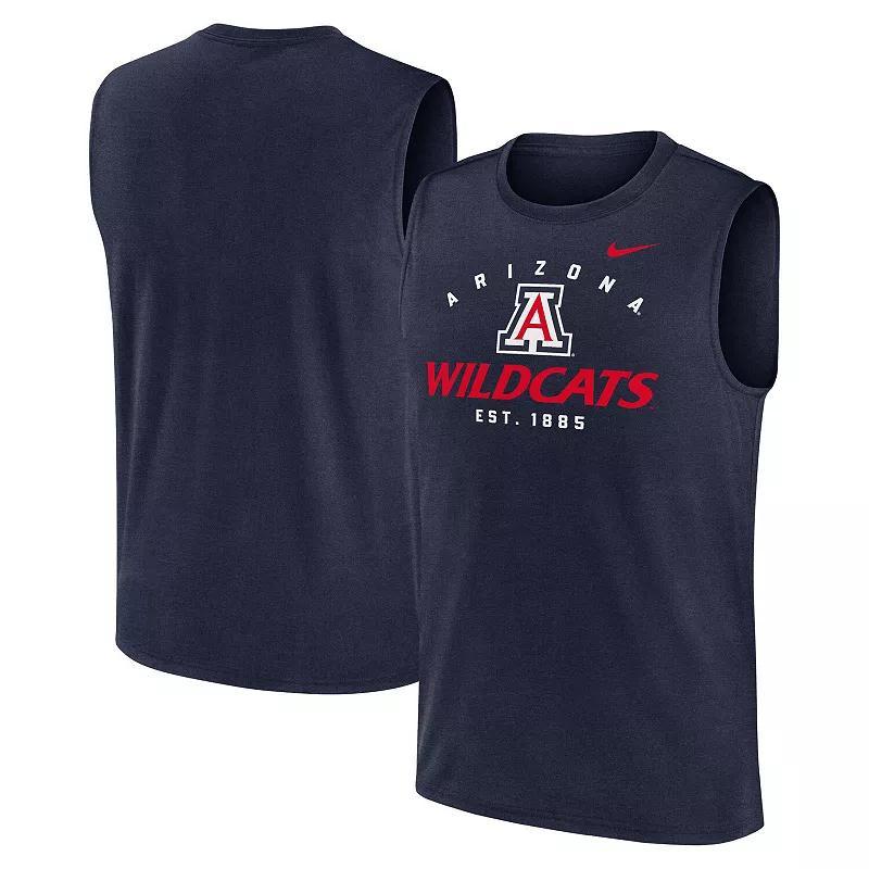 Mens Nike Arizona Wildcats Primetime Legend Lock Up Performance Muscle Tank Top Blue Product Image