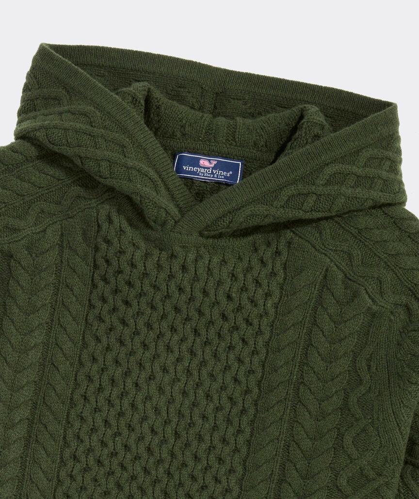 Cable-Knit Hoodie Product Image