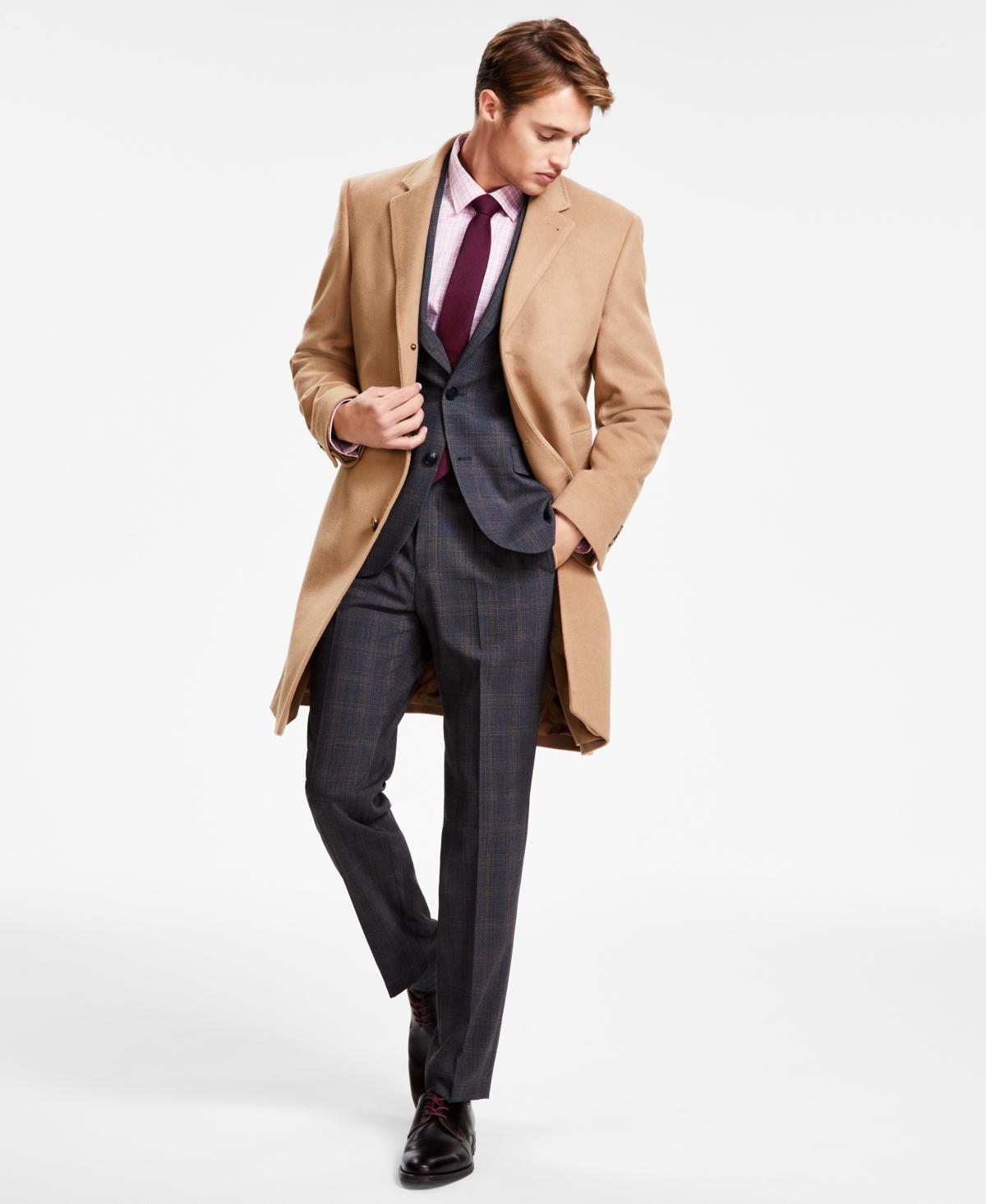 Men's Classic Fit Luxury Wool Cashmere Blend Overcoats Product Image