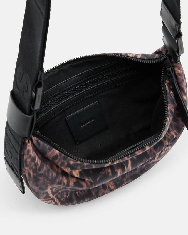 Half Moon Leopard Print Crossbody Bag Product Image