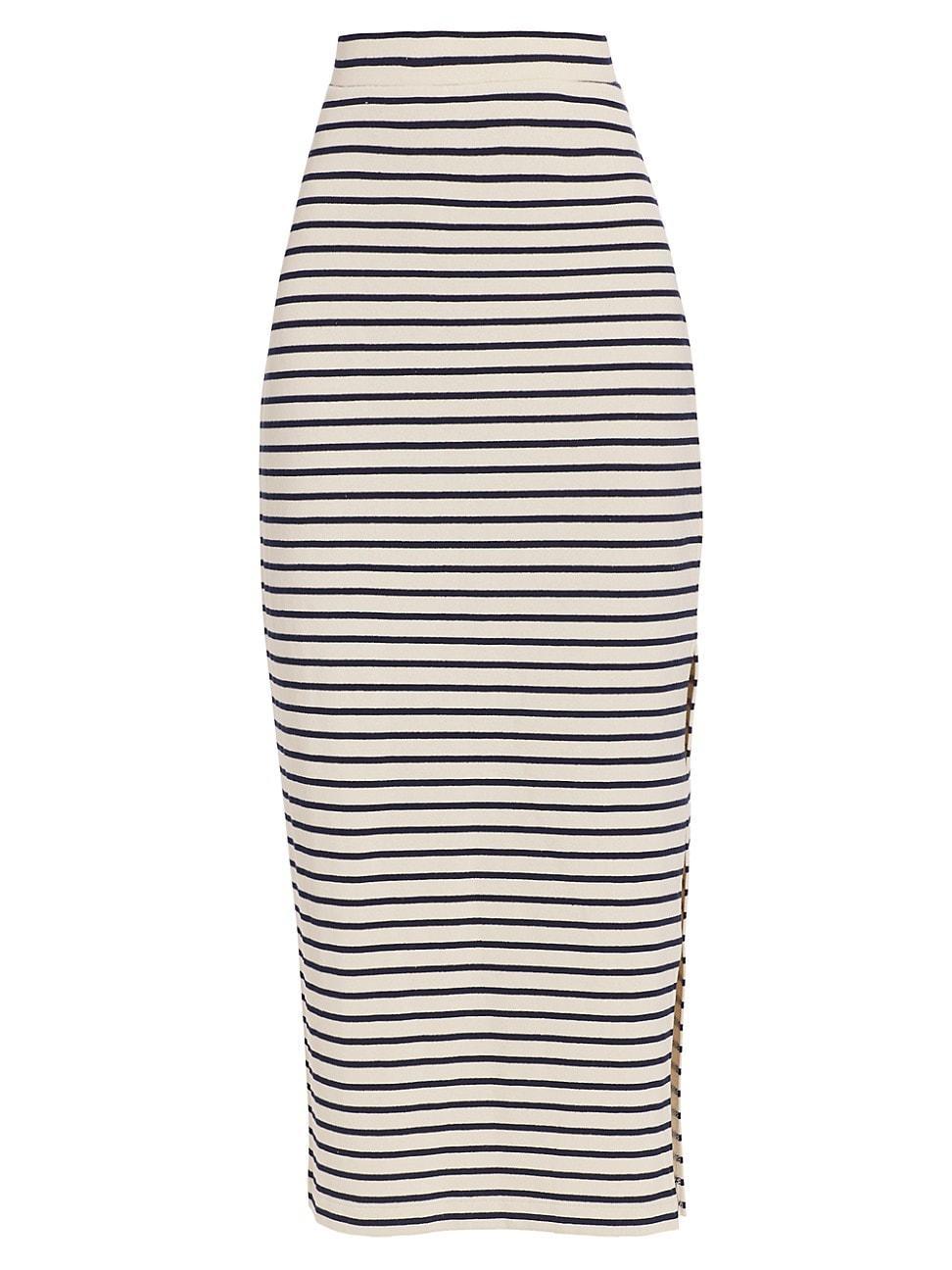 Splendid Whitney Striped Maxi Skirt (Navy/White Striped) Women's Skirt Product Image