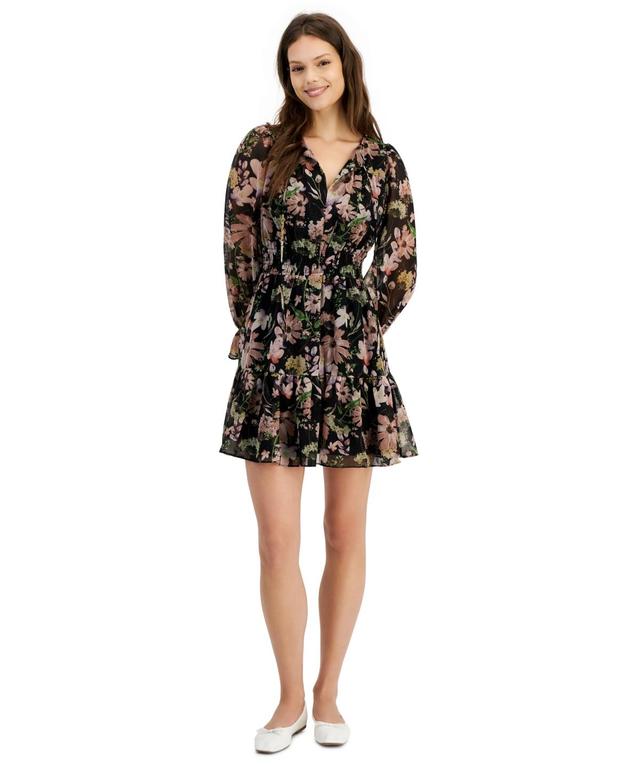 Lucy Paris Womens Garner Floral Smocked-Waist Dress Product Image