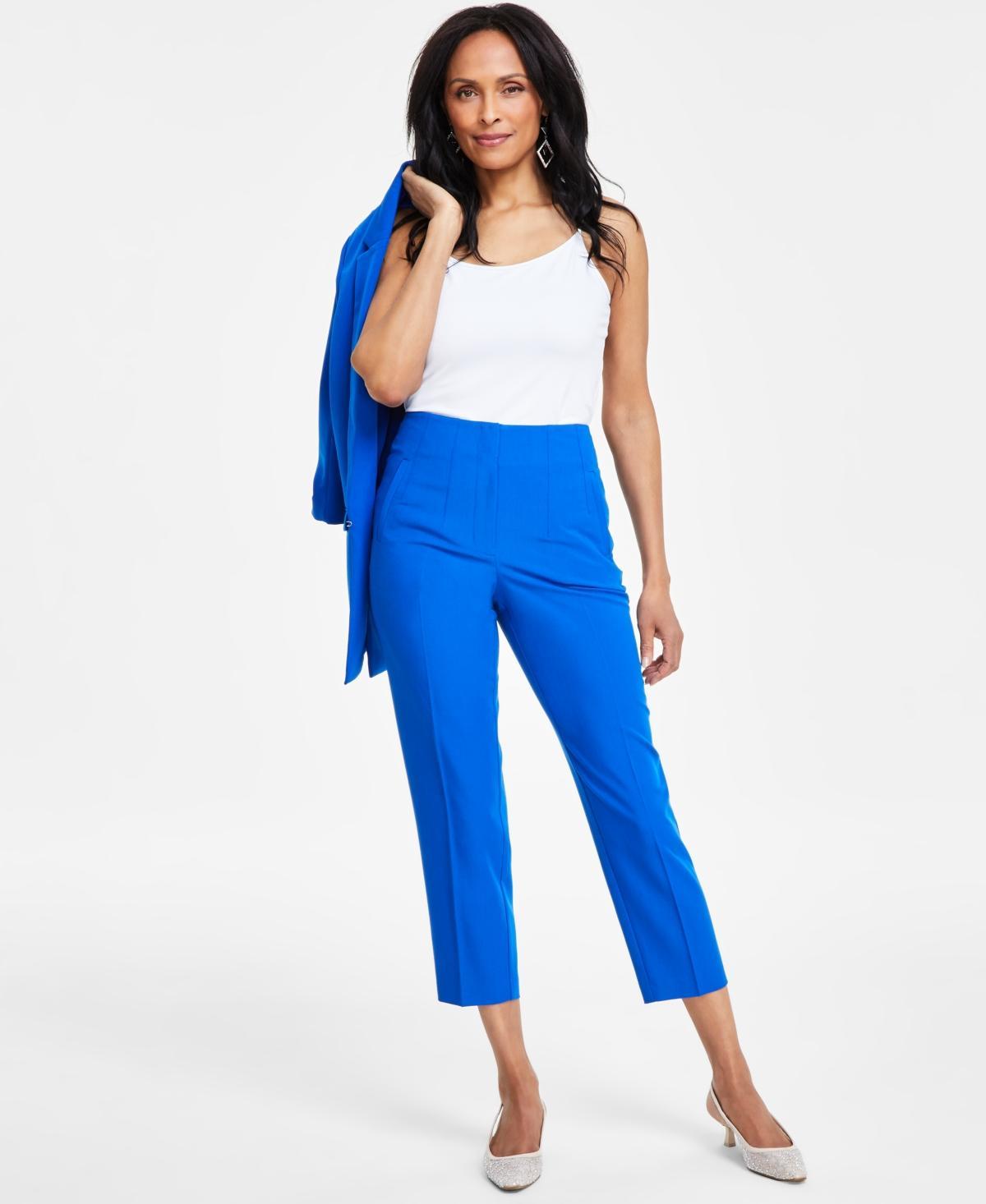 I.n.c. International Concepts Womens High Rise Tapered Cropped Pants, Created for Macys Product Image