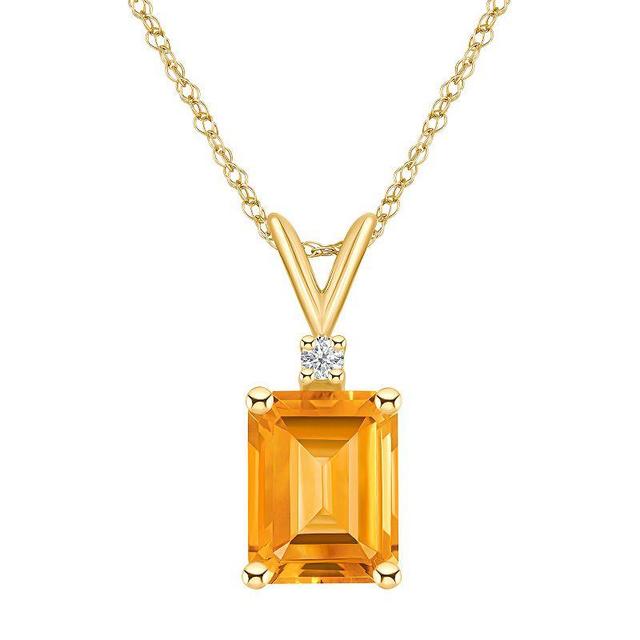 Celebration Gems 14k Gold Gemstone & Diamond Accent Pendant Necklace, Womens Purple Product Image