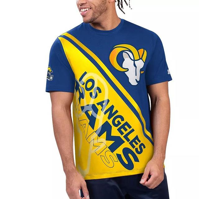 Mens Starter Royal/Gold Los Angeles Rams Finish Line Extreme Graphic T-Shirt Product Image