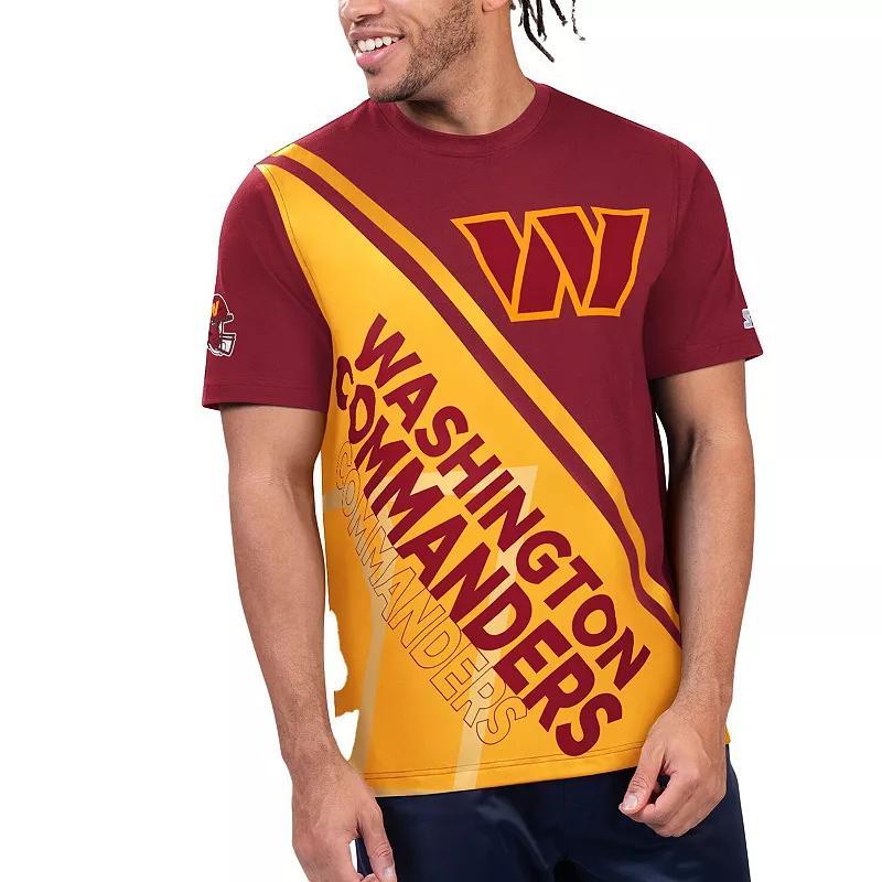 Mens Starter Burgundy/Gold Washington Commanders Finish Line Extreme Graphic T-Shirt Product Image