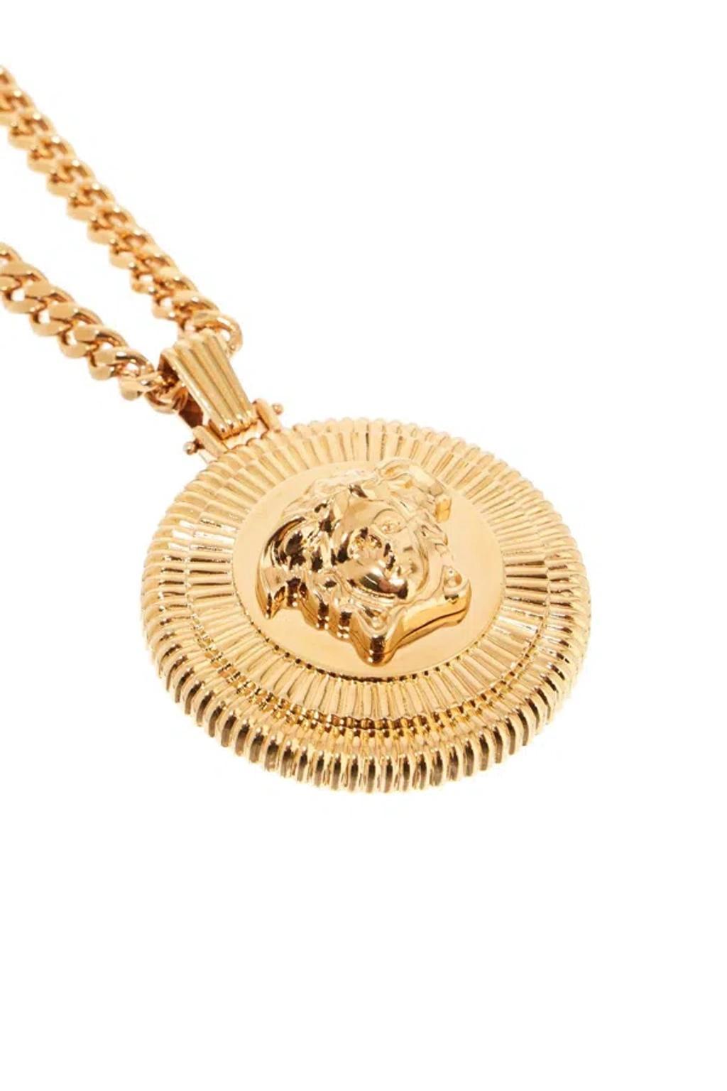 VERSACE Biggie Medusa Necklace In Gold Product Image