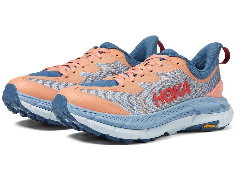 Hoka Mafate Speed 4 (Papaya/Real Teal) Women's Shoes Product Image