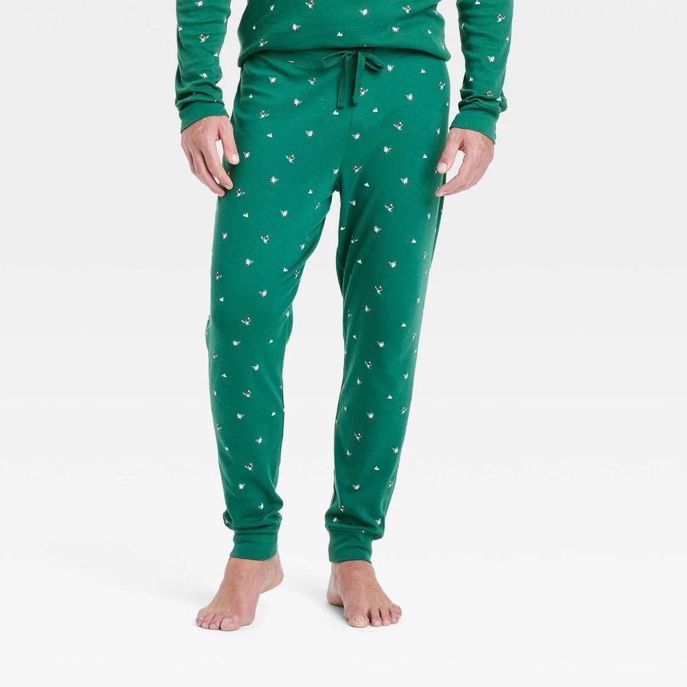 Mens Polar Bear Print Cotton Ribbed Holiday Matching Family Pajama Pants - Wondershop L Product Image