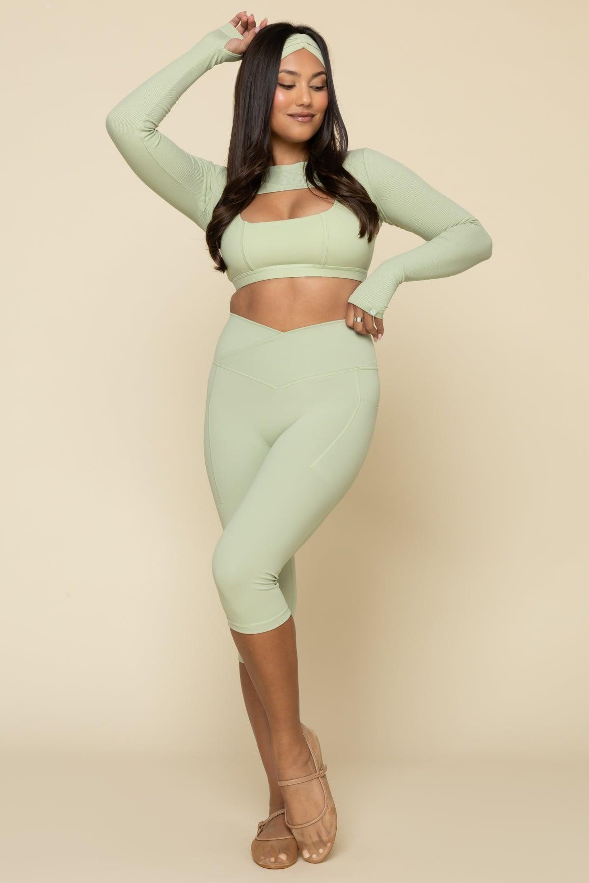 Relevé Ribbed Shrug - Pistachio Product Image