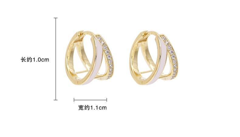 Rhinestone Layered Hoop Earring Product Image