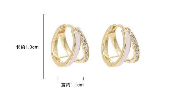 Rhinestone Layered Hoop Earring Product Image