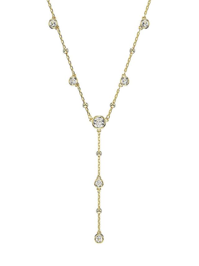 Swarovski Round Cut, WhiteTone Imber Pendant Necklace - Gold Product Image