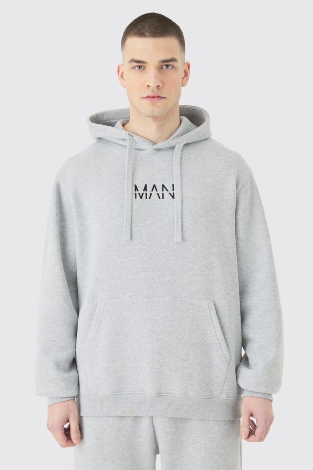 Mens Tall Basic Man Dash Hoodie In Grey Marl, Grey Product Image