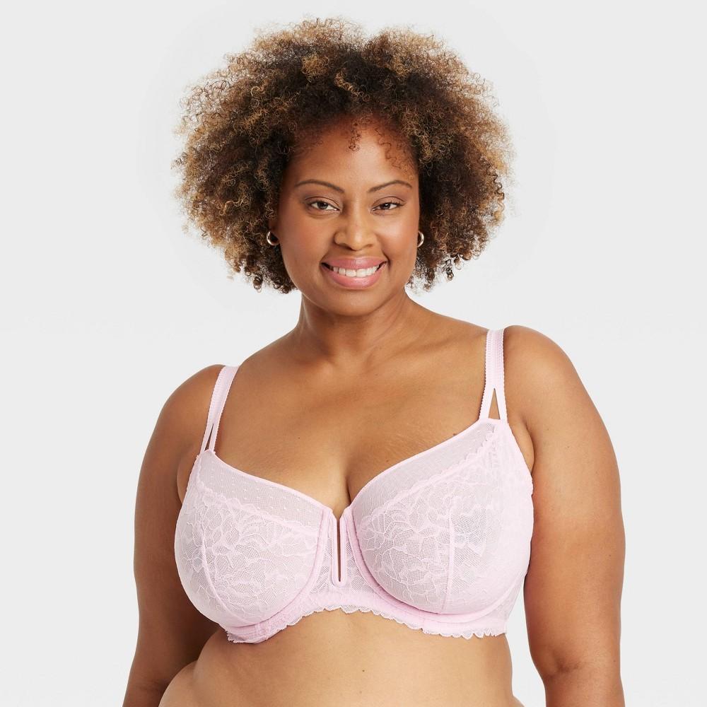 Womens Lace Unlined Bra - Auden Palatial Pink 40DD Product Image