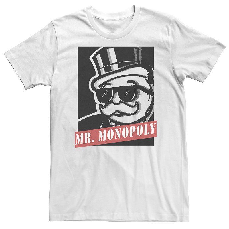 Big & Tall Monopoly Mr. Monopoly Graphic Poster Tee, Mens Product Image