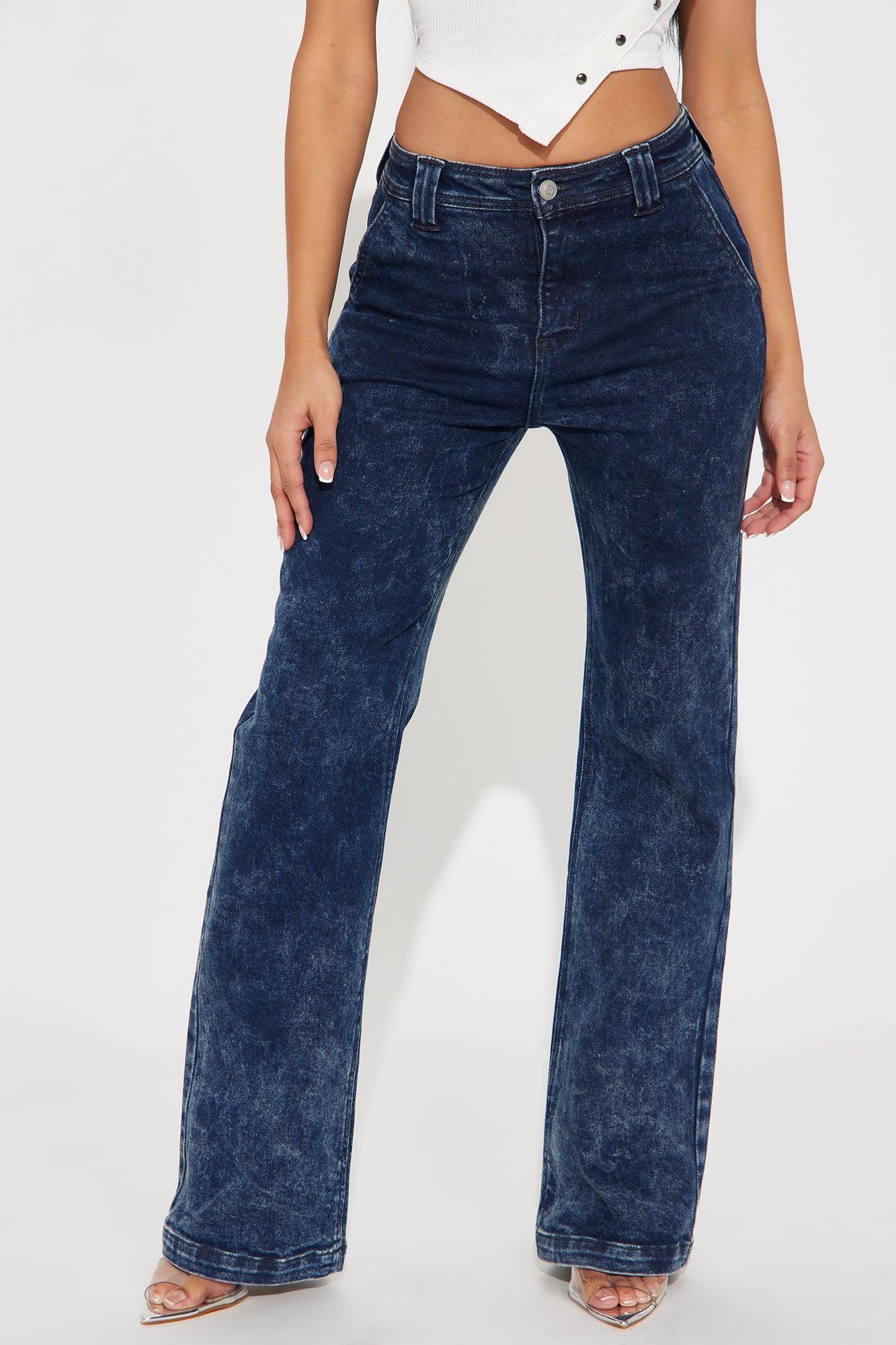 She's So Extra Stretch Flare Jeans - Dark Wash Product Image