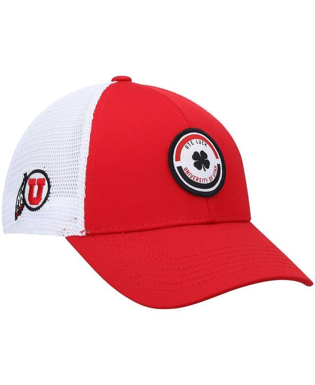 Mens Red Utah Utes Motto Trucker Snapback Hat - Red Product Image