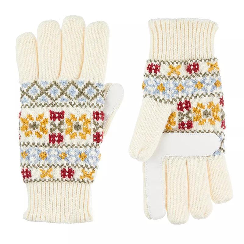 Womens isotoner Lined Water Repellant Fairisle Gloves Product Image