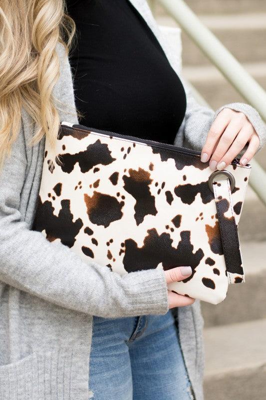 Cow Print Oversized Everyday Clutch Product Image