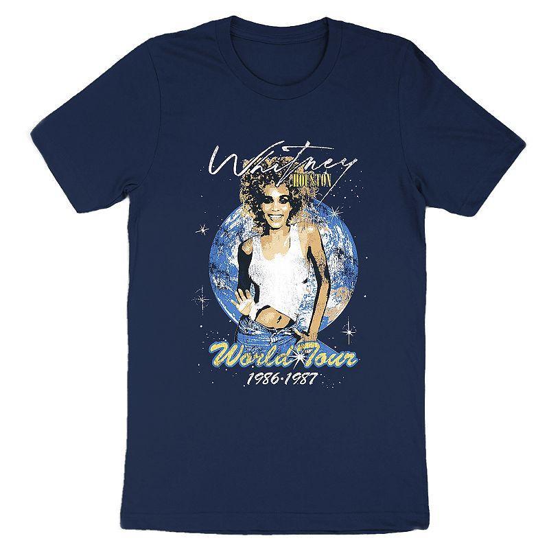 Mens Whitney Houston Tee Blue Product Image