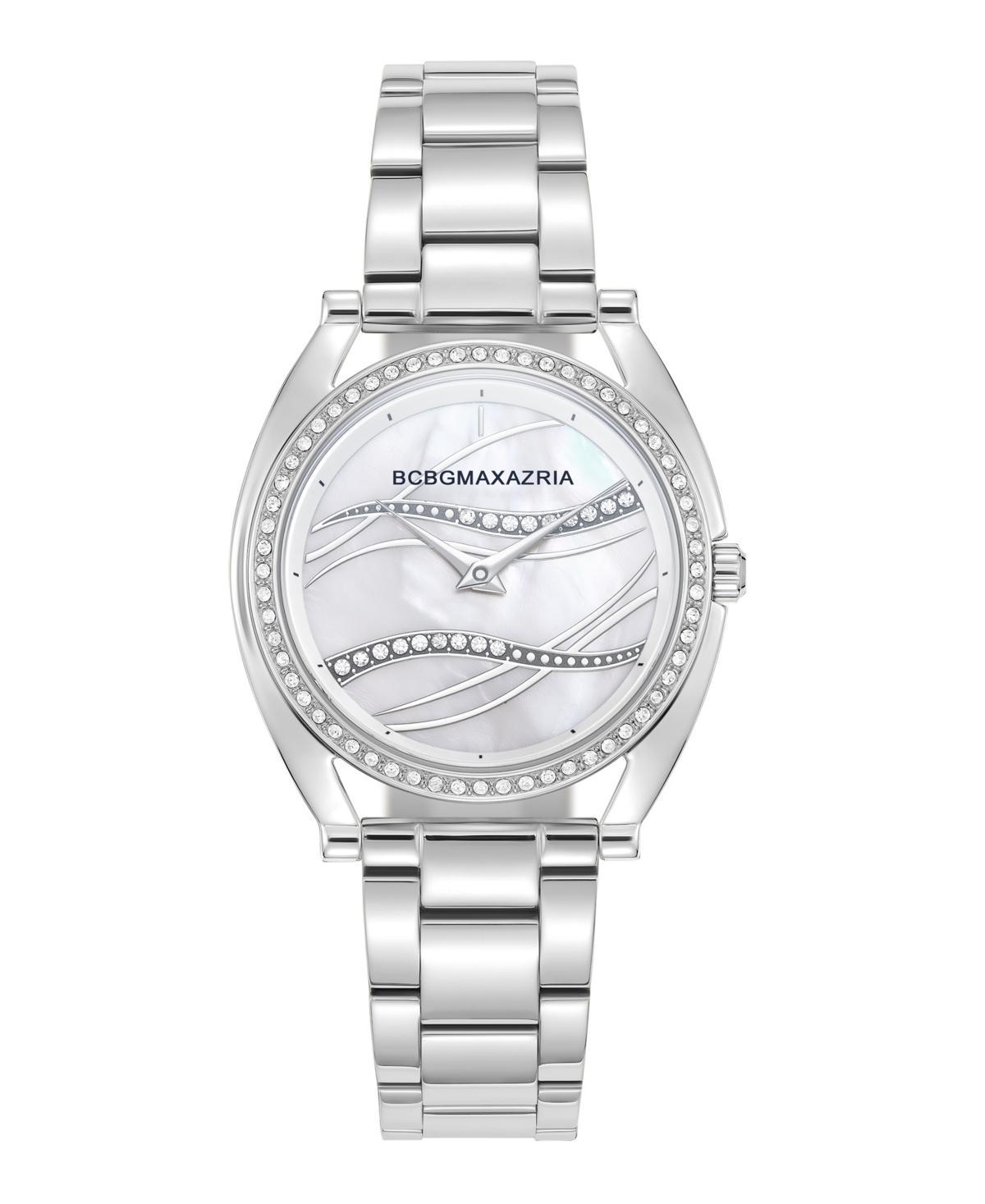 Bcbgmaxazria Womens Dress Silver-Tone Stainless Steel Bracelet Watch 33.8mm - Silver Product Image