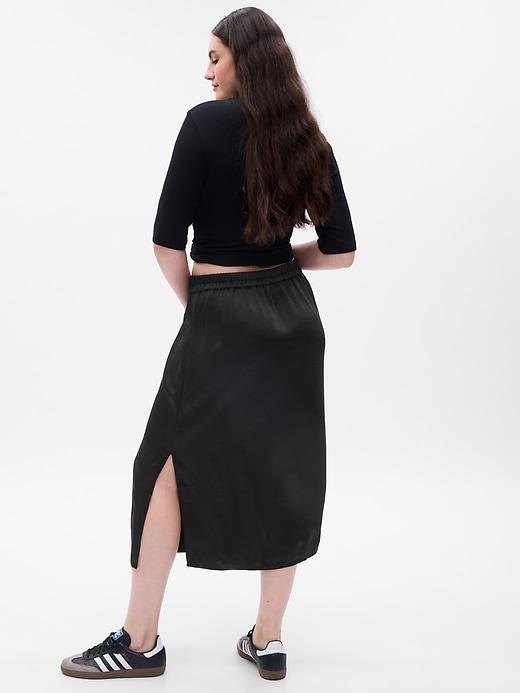 Satin Midi Skirt Product Image