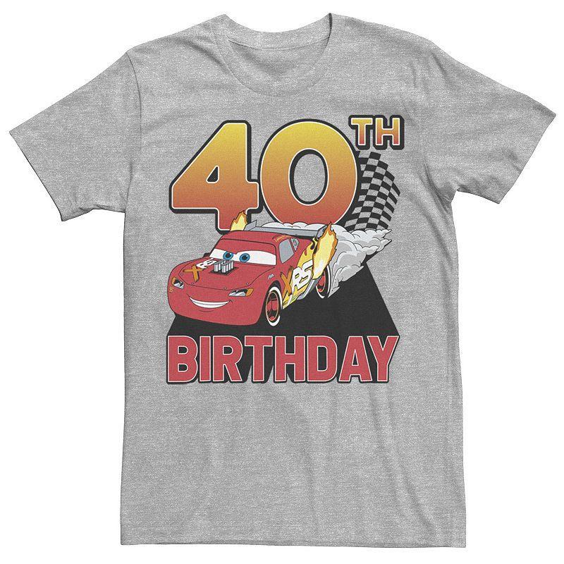 Disney / Pixars Car Lightning McQueen Mens 40th Birthday Racer Tee Athletic Grey Product Image