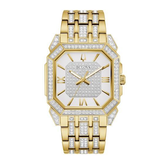 Bulova Mens Two-Tone Stainless Steel & Crystal-Accent Bracelet Watch 40mm Product Image