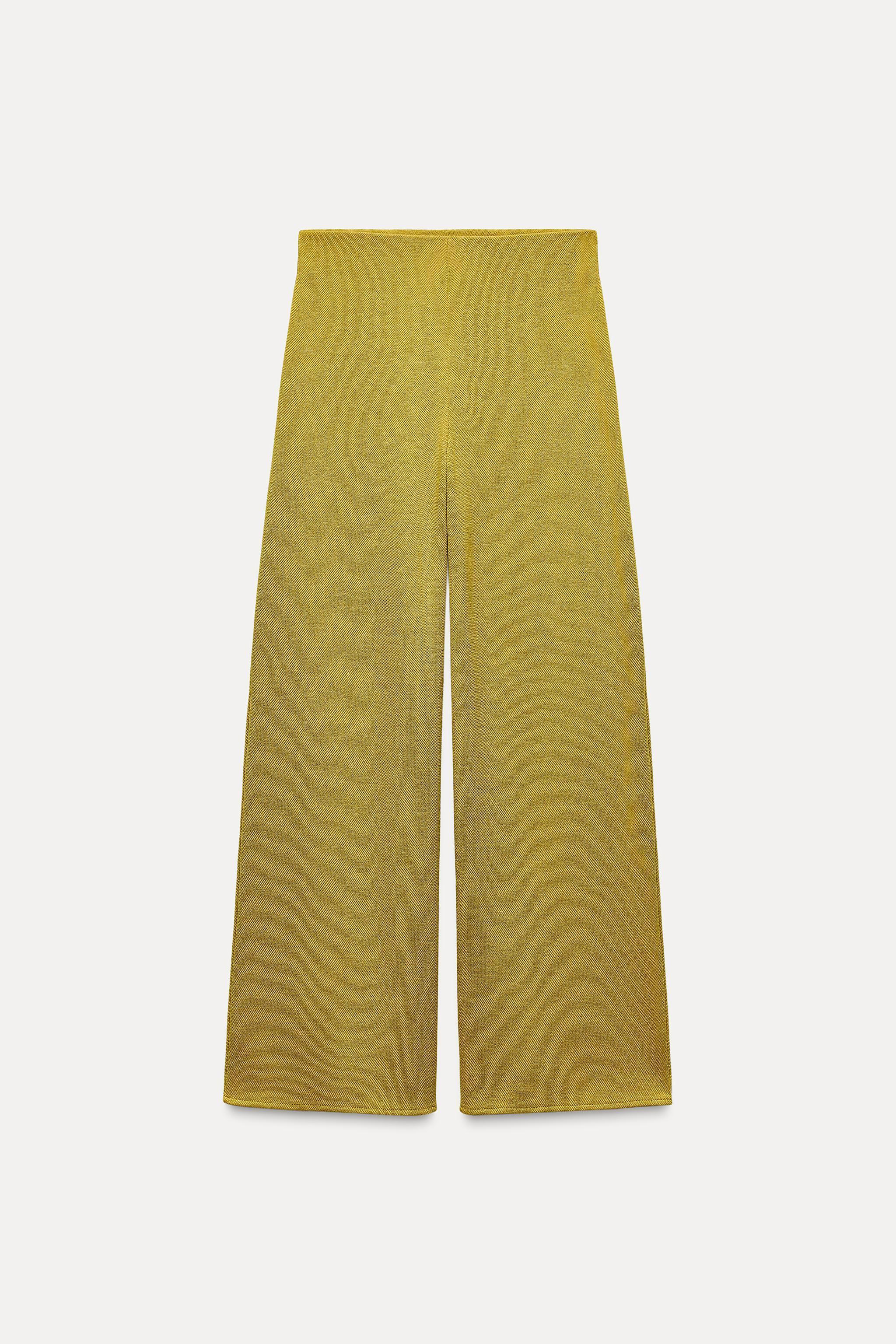 WIDE LEG SOFT PIQUÉ PANTS Product Image