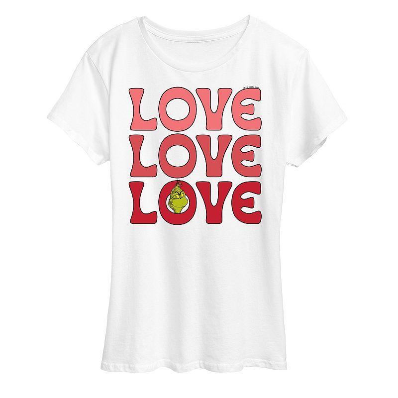 Womens Grinch Love Stack Graphic Tee Product Image