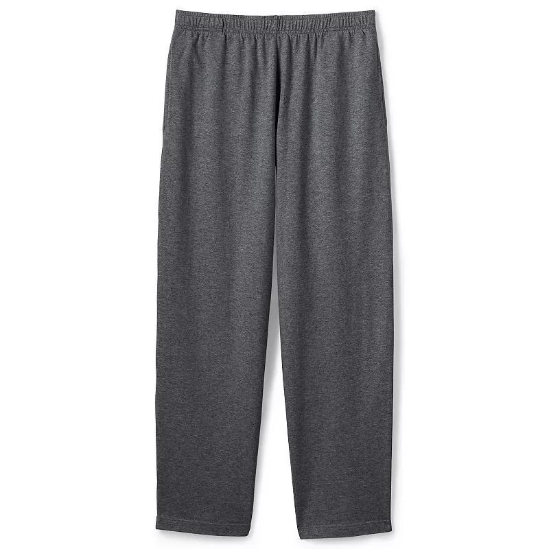 Mens Lands End Jersey Knit Pants Black Product Image