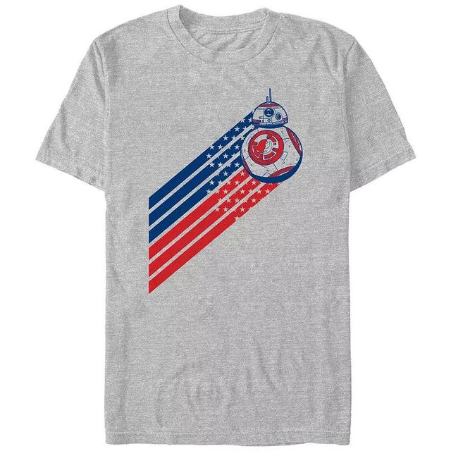 Mens Star Wars BB-8 Americana Graphic Tee Athletic Grey Product Image