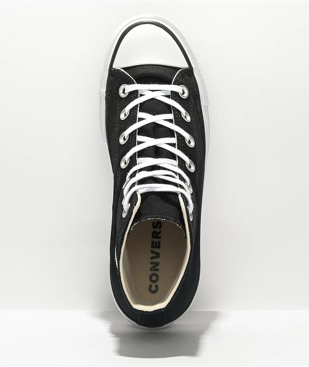 Converse Chuck Taylor All Star Lift Black & White High Top Platform Shoes Product Image