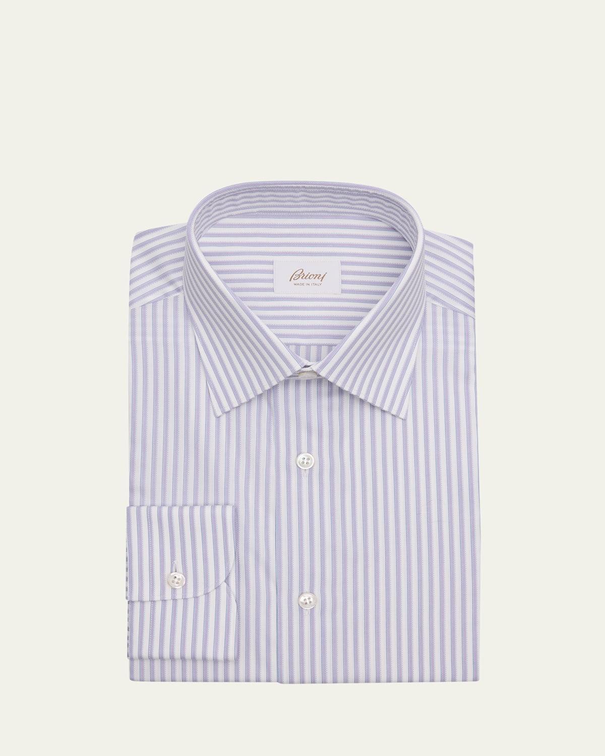 Mens Cotton Pinstripe Dress Shirt Product Image