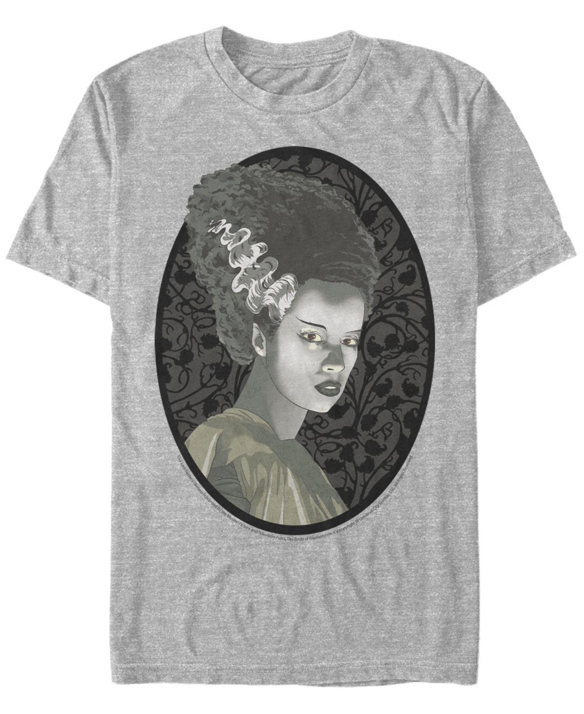 Mens Universal Monsters Bride Of Frankenstein Illustrated Graphic Tee Athletic Grey Product Image