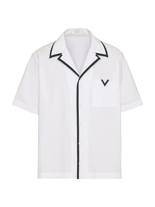 Mens Bowling Shirt with Rubberized V Detail Product Image