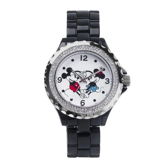 Disneys Mickey & Minnie Mouse Hug Womens Watch White Product Image